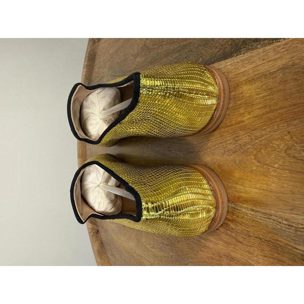 Giuseppe Zanotti Gold Tetra Trend Loafers Slip-On EU 34 (US 4) Luxury Flats NWB - Picture 4 of 13
